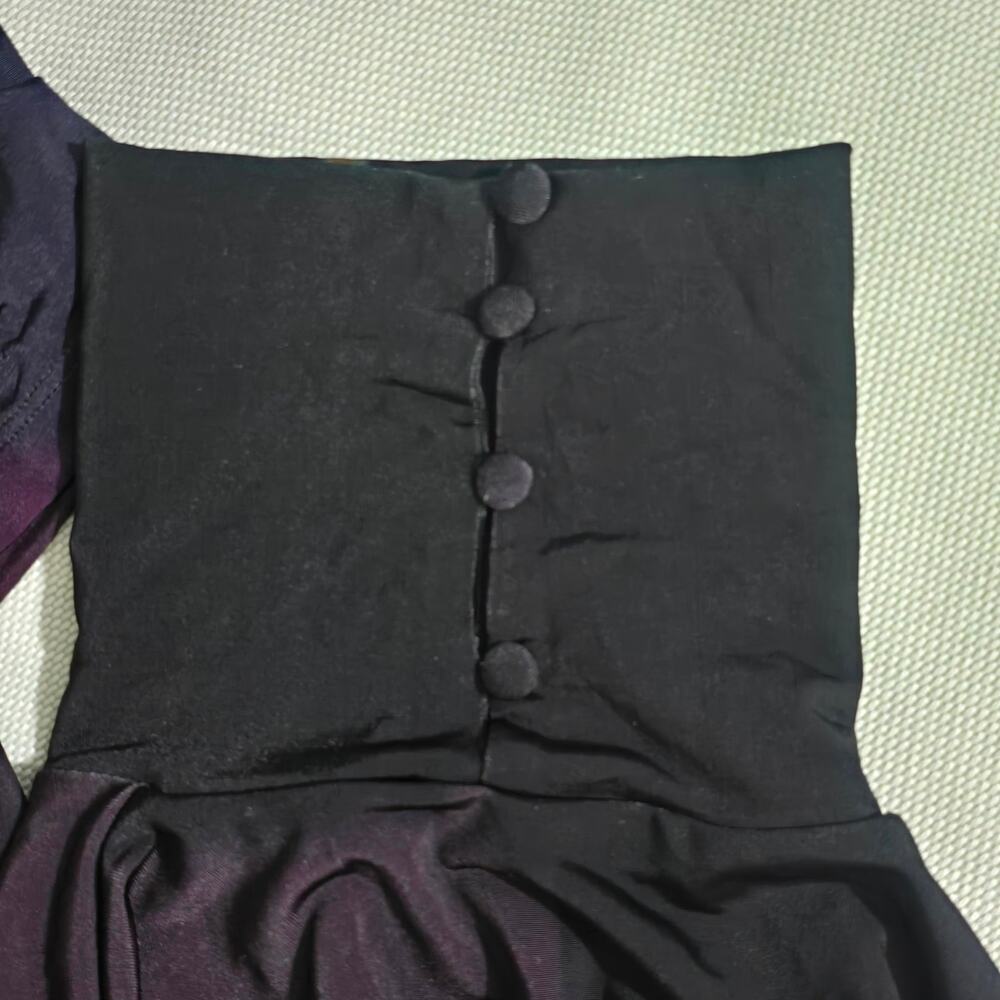 Anthropologie Sisters Black Nova Aline Long-Sleeve High-Neck Maxi Dress Sz 2 - Picture 13 of 16